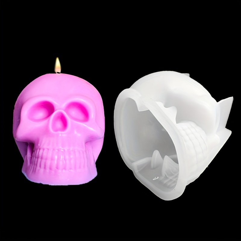 2 Pack Skull Rose Candle Mold Hand Crystal Ball Mold Ghost Mold 3D Skull  Candle Mold