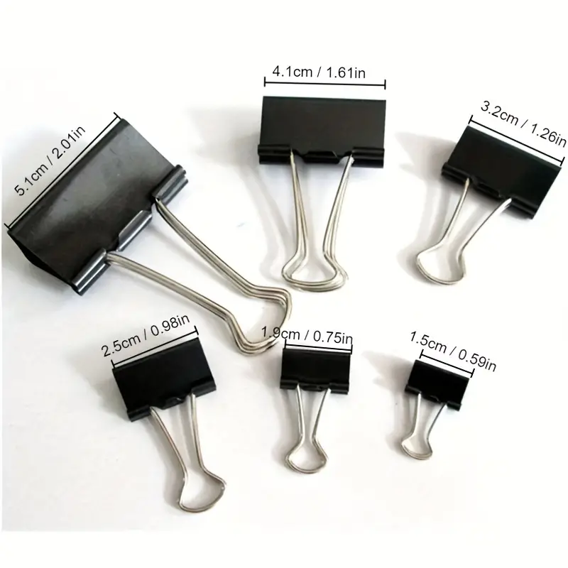 Large Binder Clips Big Paper Clamps Clips Office Supplies - Temu