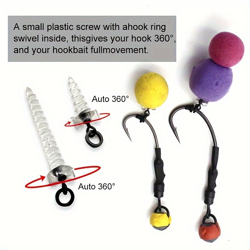 Bag Screw Peg Ring Swivel Boilie Screw Fishing Tackle Sea - Temu United  Kingdom