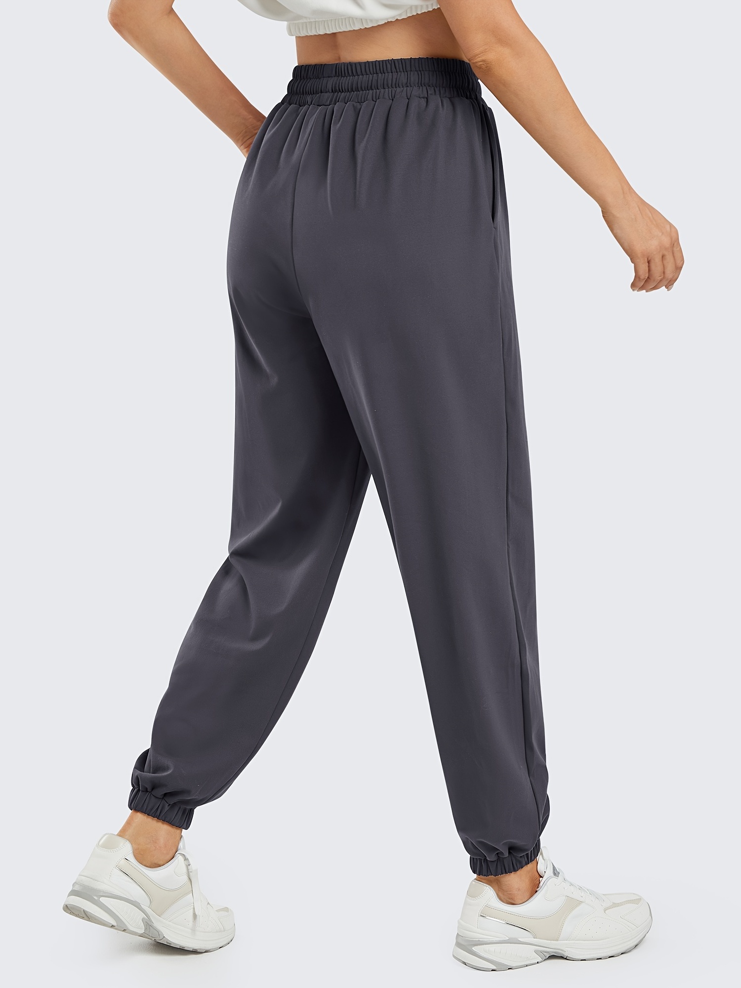 Womens Cinch Bottom Sweatpants With Pockets Striped Side Mid Waist Jogger  Pants Casual Workout Pants, Shop The Latest Trends