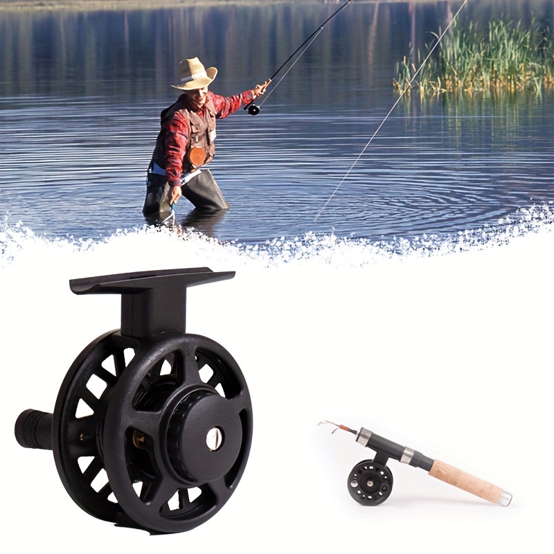 1pc Fishing Reel: Left Hand, ABS Plastic High Foot Front Reel, Fly Fishing,  Ice Fishing, Reel Winding, Control Fishing Line Throw In Length