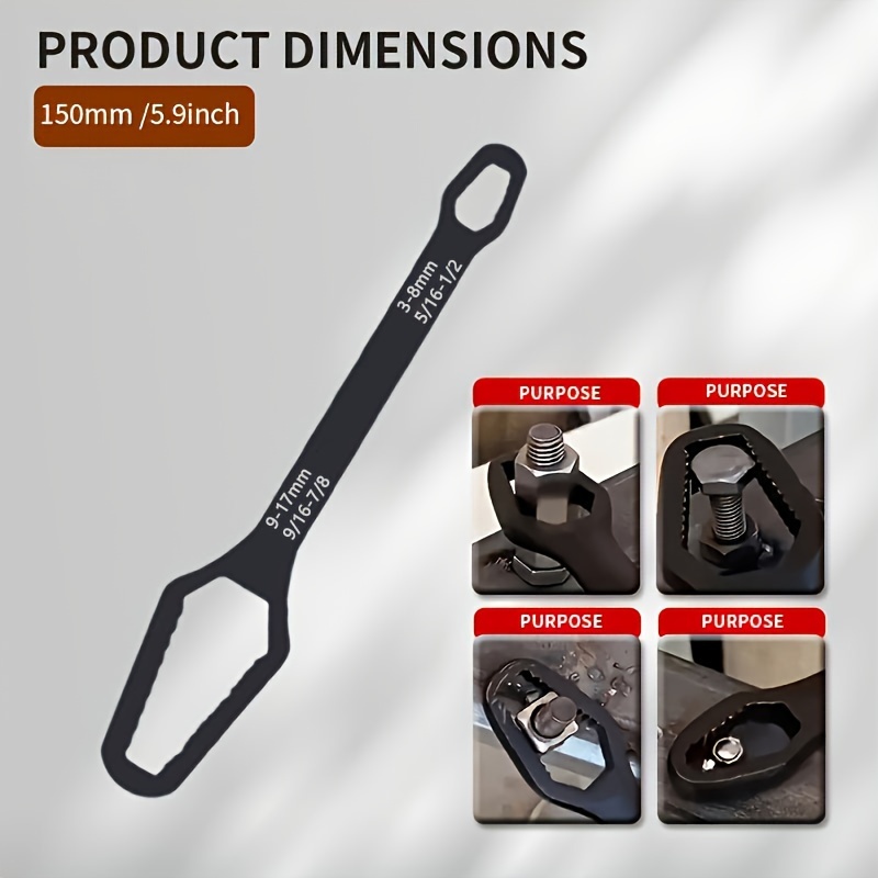 

Upgrade Your Toolbox With This Universal Double-head Torx Wrench - Adjustable From 3-17mm!