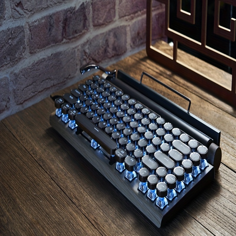 Teclado retro para máquina de escribir, 7KEYS máquina de escribir eléctrica  de época con Bluetooth 5.0 mejorado con conexión de varios dispositivos de