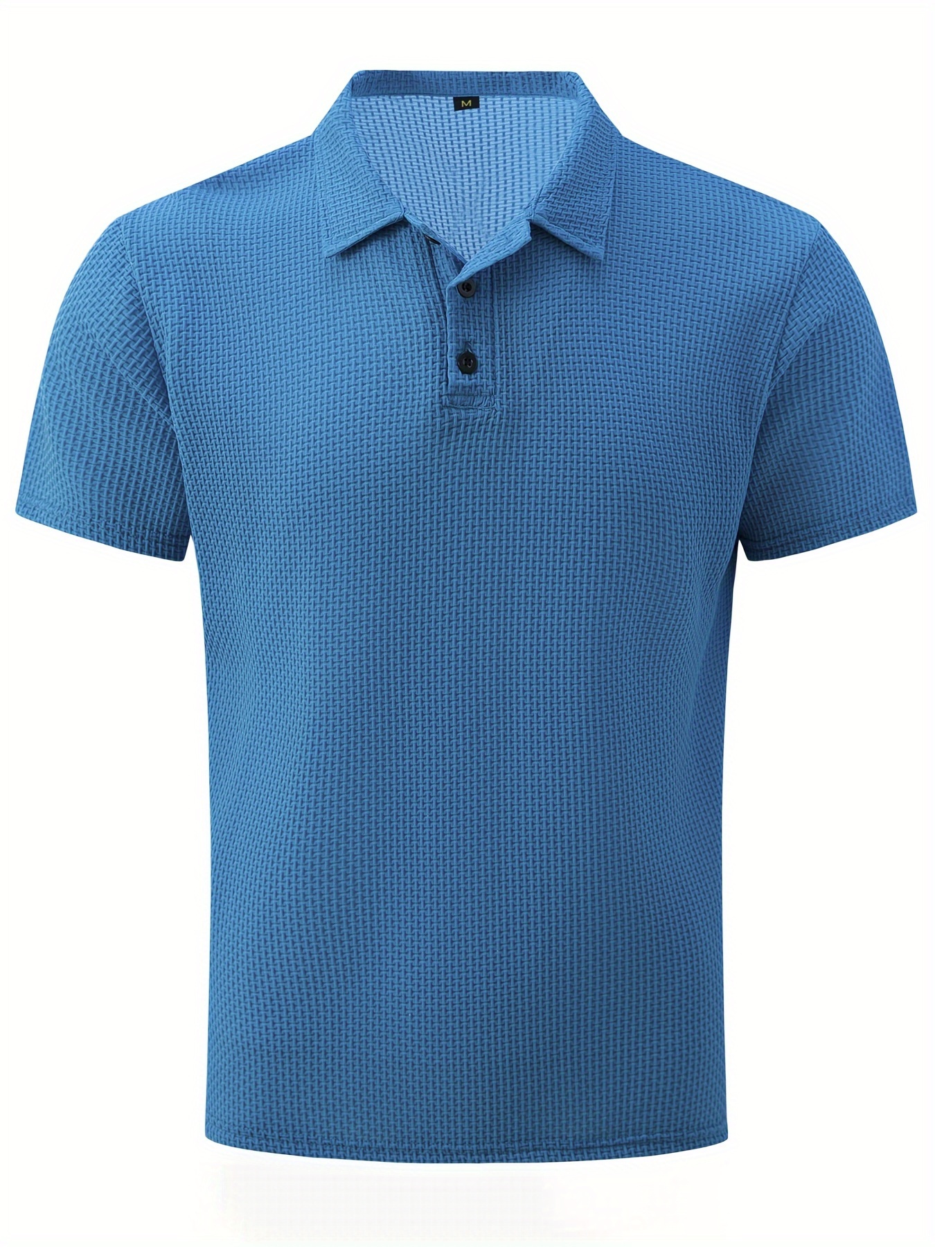 Solid Stretch Mesh Golf Shirts