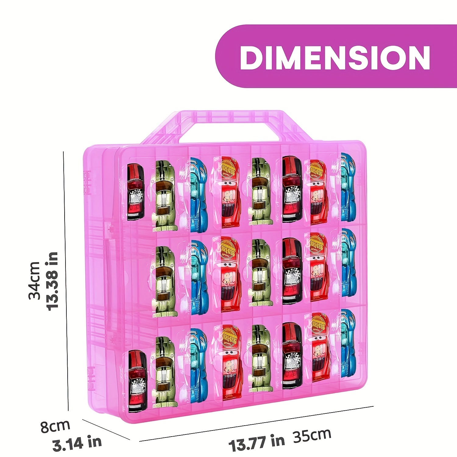 Toy Car Storage Organizer Display Cases With 48 Compartments - Temu