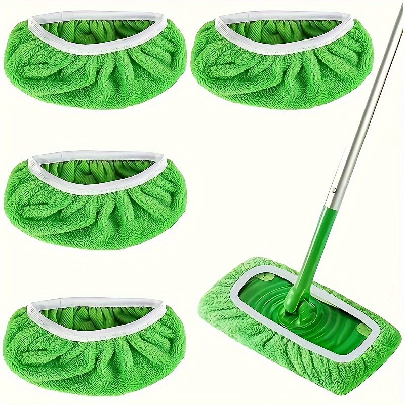 

4pcs, Reusable Mop Replacement Pad, Flat Floor Mop Cloth, Washable And Durable Replacement Mop Cloth, High Dirt And Water Absorption, Wet And Dry Use, Easy To Clean, Cleaning Supplies