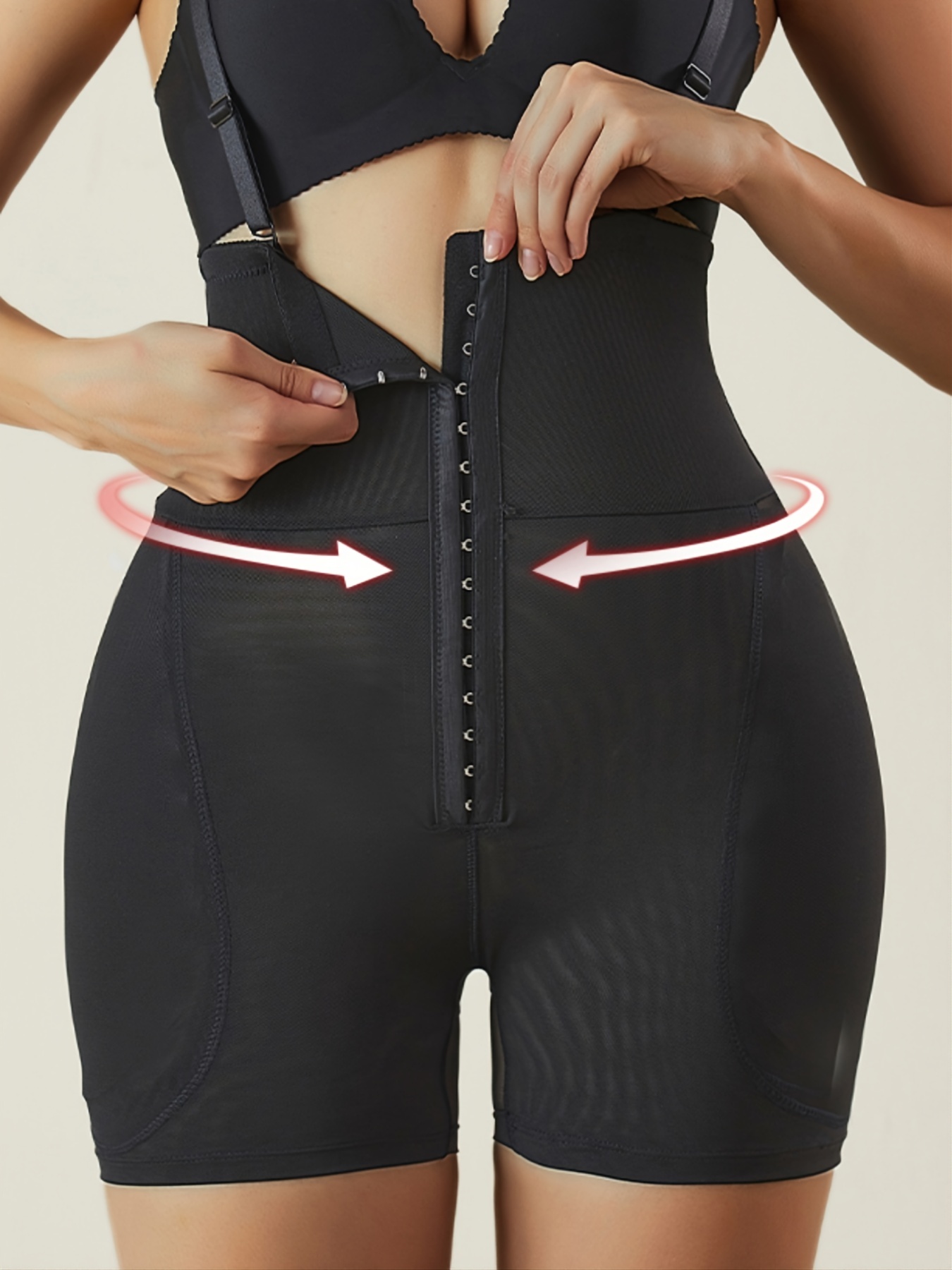 Contrast Mesh Shaping Shorts Tummy Control Compression Butt - Temu