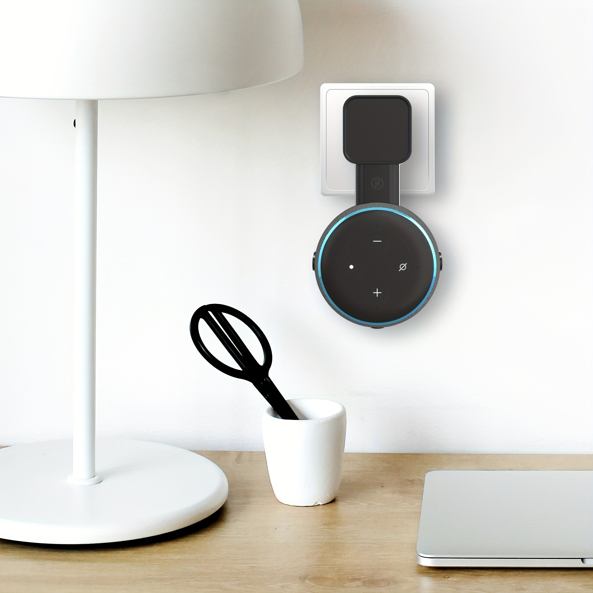 Fonken Echo Dot 3 Wall Mount Holder Cord Management Bracket for Alexa Echo  Dot 3rd Generation Speaker EU US Plug