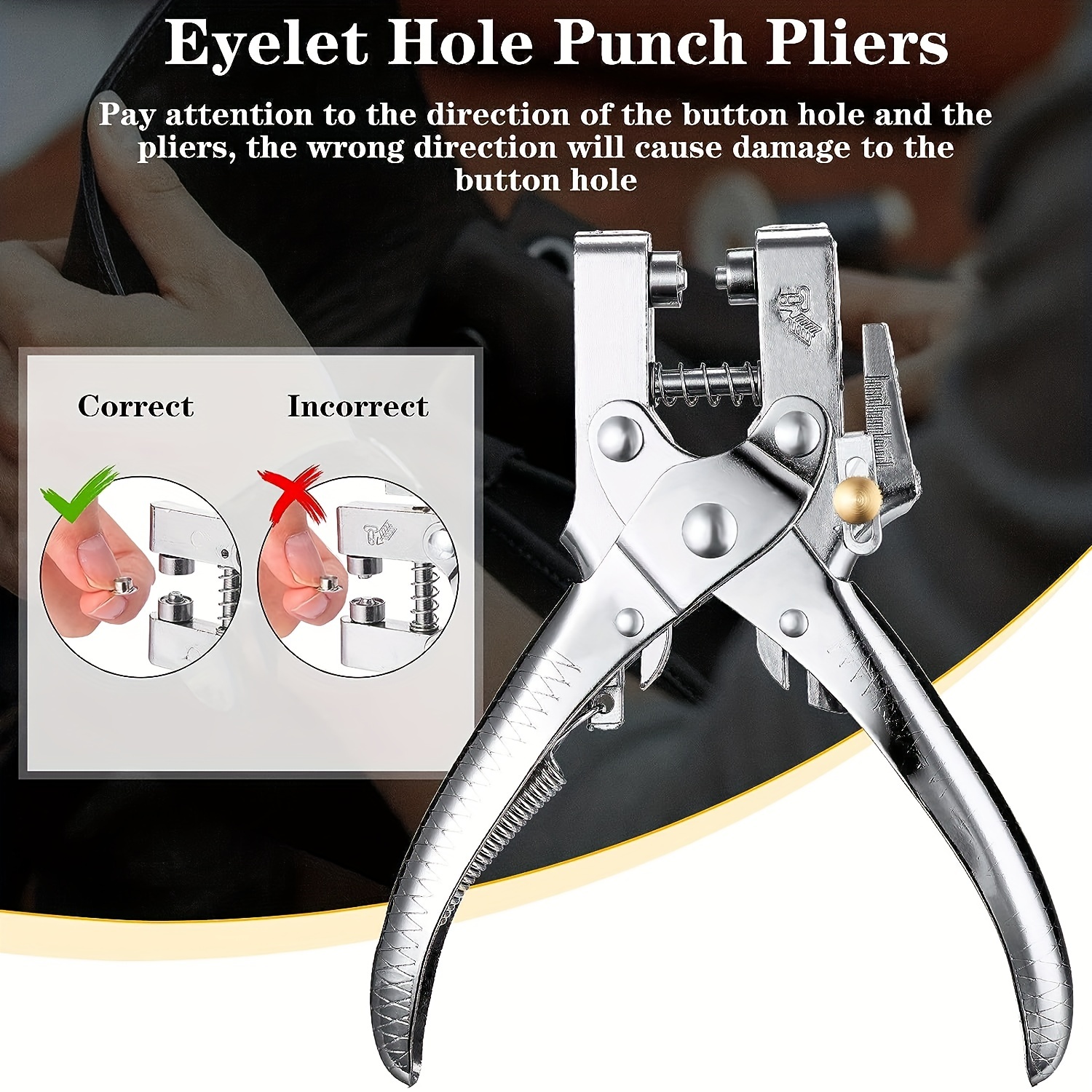 Grommet Eyelet Plier Set Eyelet Hole Punch Pliers Kit With - Temu