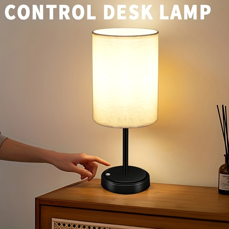 Lampe de table de chevet sans fil, lampe de table avec batterie, tactile  dimmable sur trois niveaux, lampe de table rechargeable via Usb-c