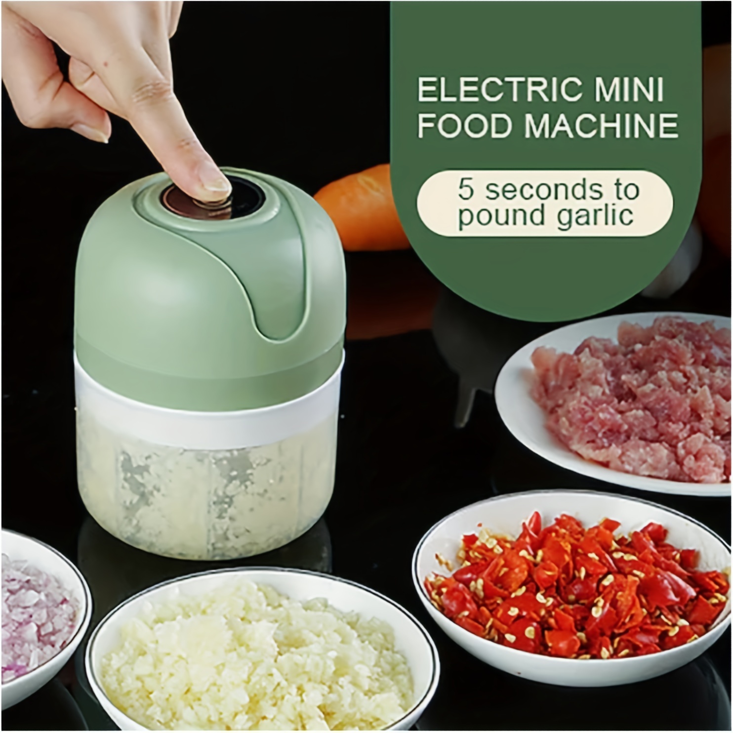 Multifunctional Vegetable Cutter Electric Garlic Onion Crusher Slicer  Portable Rechargeable Food Blender Kitchen Cooking Gadgets
