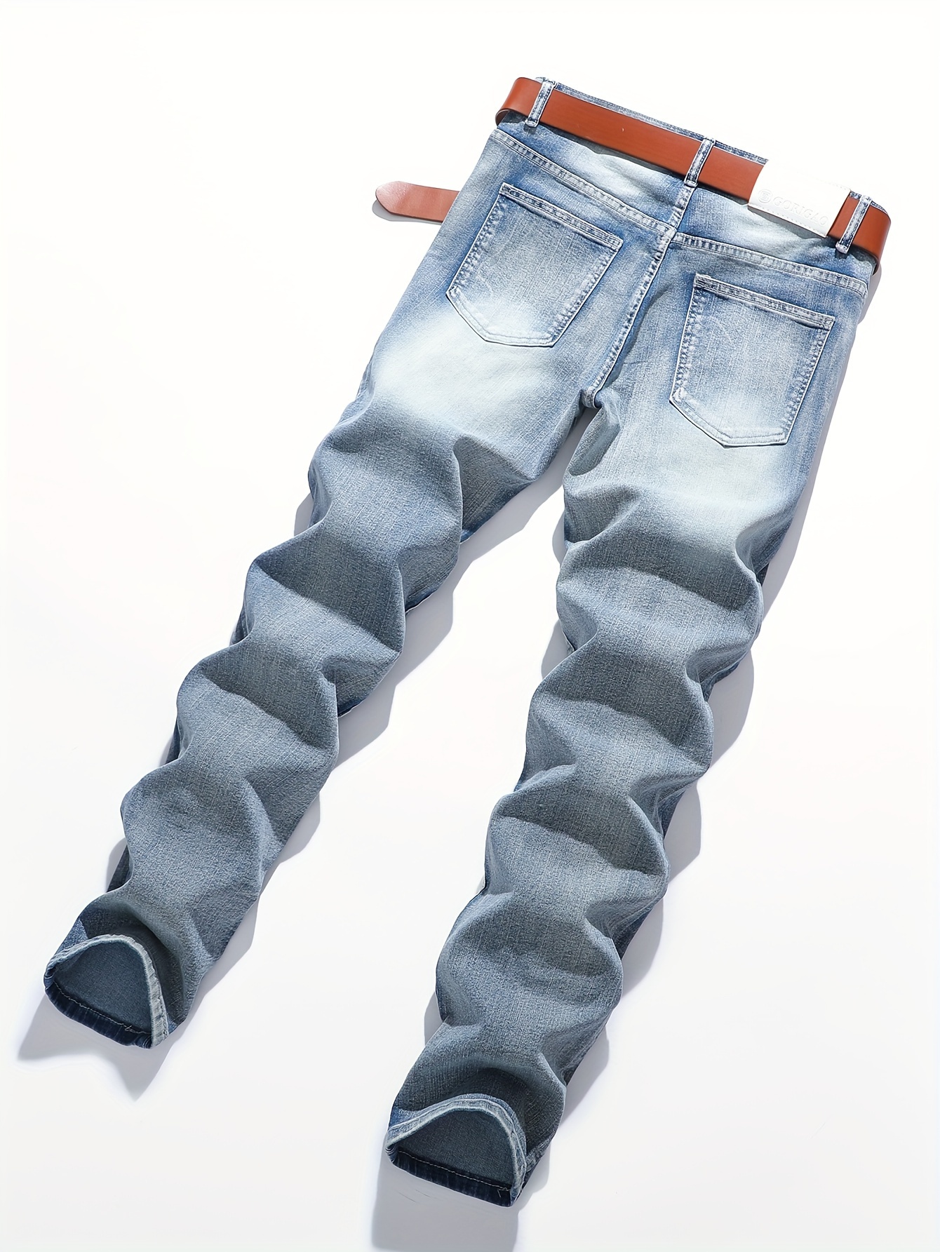 Fashion Street Style Ripped Skinny Jeans Men Vintage Slim Fit