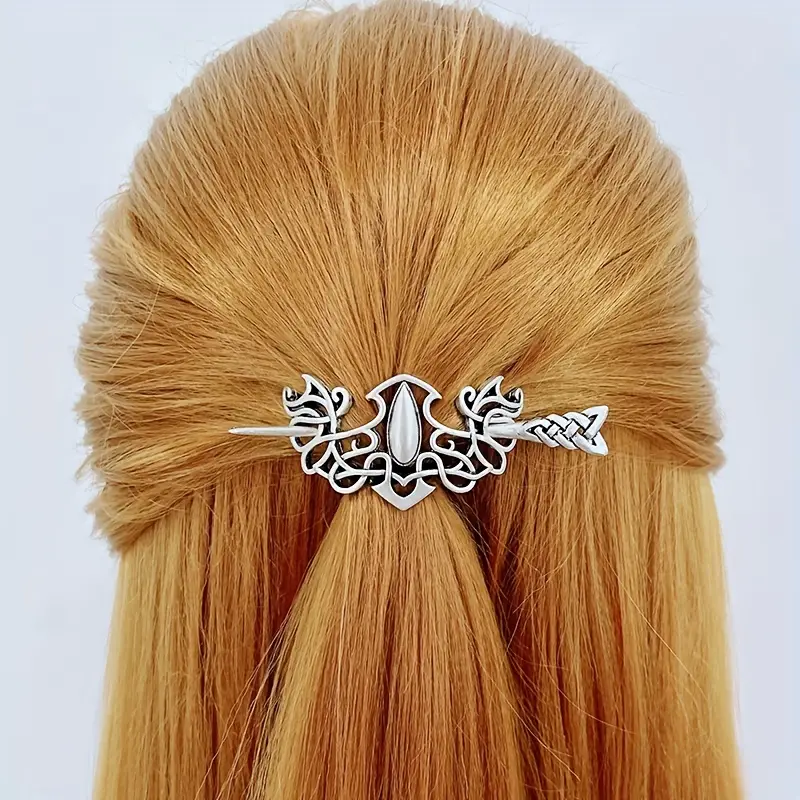Viking Style Hairpin Celtic Crown Barrette Hair Accessories - Temu