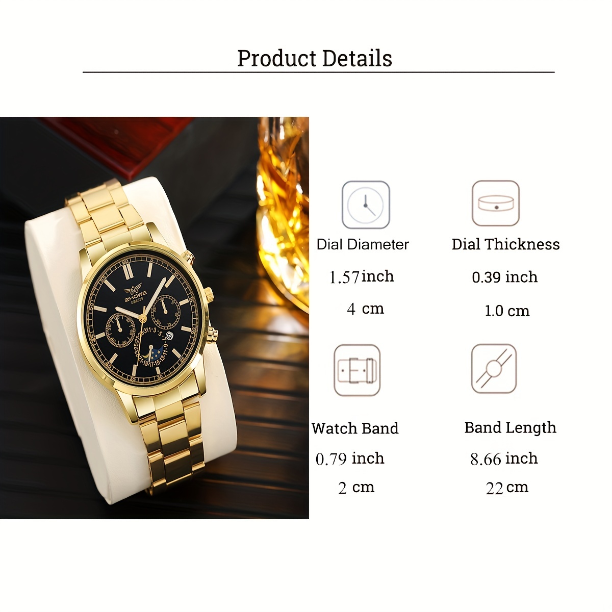 Mens Fashion Business Quartz Watch Fashion Fake Three Eye Six Pin Calendar Men  Watch Stainless Steel