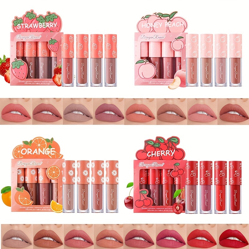 Moisturizing Lipstick Set - Wooden Box Lip Gloss Collection For Nude Makeup  Kits - Perfect Birthday Or Anniversary Gift - Temu