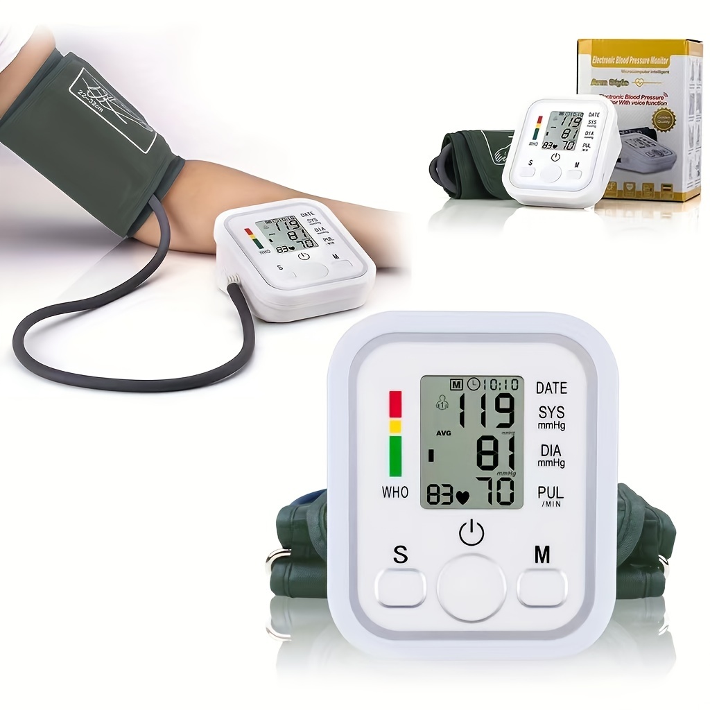 Wrist Electronic Blood Pressure Monitor Rechargeable Large - Temu