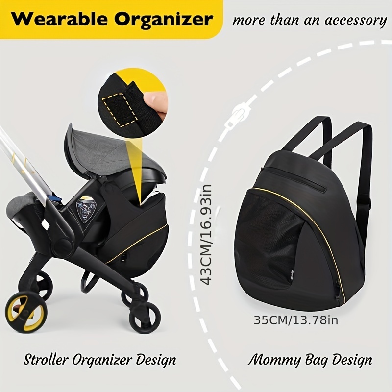 4-in-1 Baby Diaper Bag Backpack: Large Capacity Portable Organizer For  Bottles, Cups, Tissues, Diapers & Cell Phones