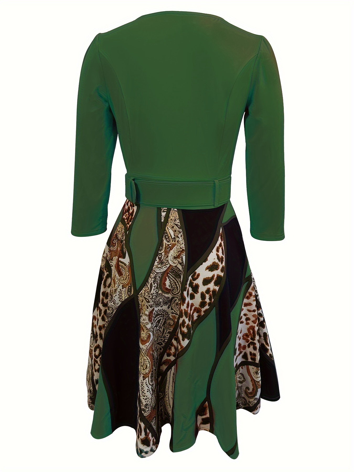 Women's Splicing Leopard Hoodie Zipper Long Sleeve Kuwait