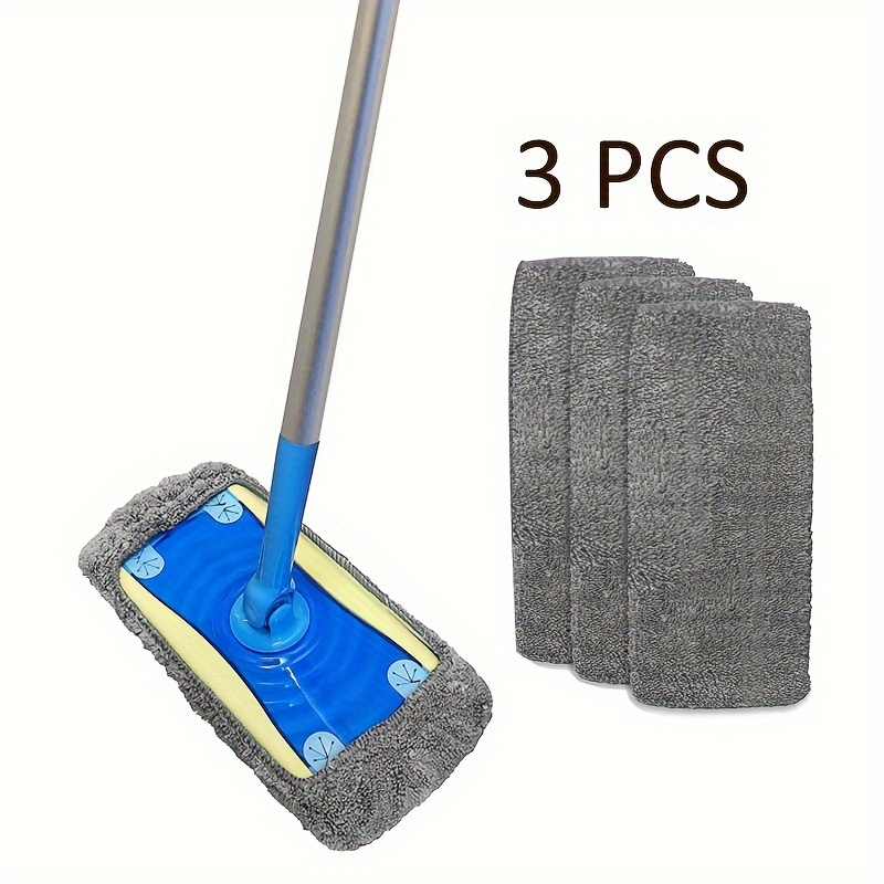 3Pcs/6Pcs Replacement Washable Microfiber Mop Pads Reusable Fit