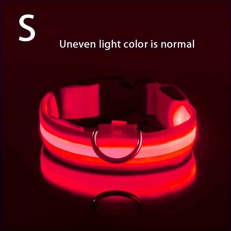 Led Safety Collar Small Medium Dogs Adjustable Flashing Glow