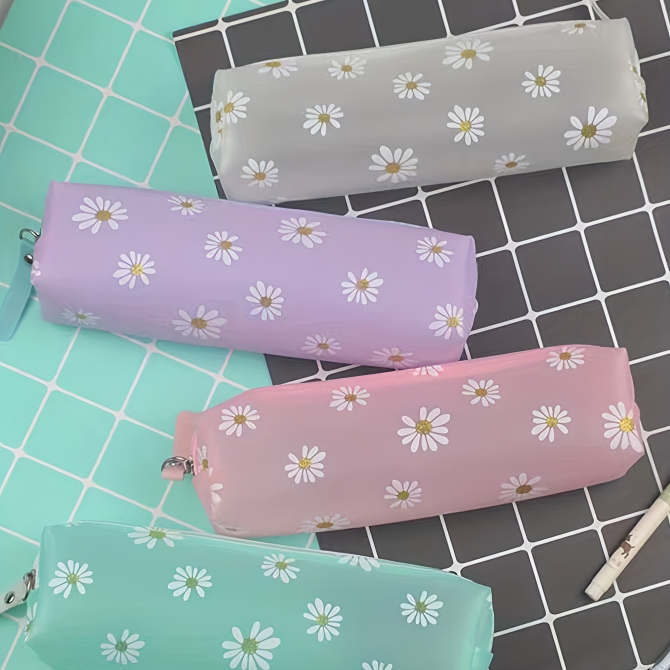 Cute Floral Kawaii Pencil Case  Small Stationery Pencil Case - 1pc Kawaii  Fresh - Aliexpress