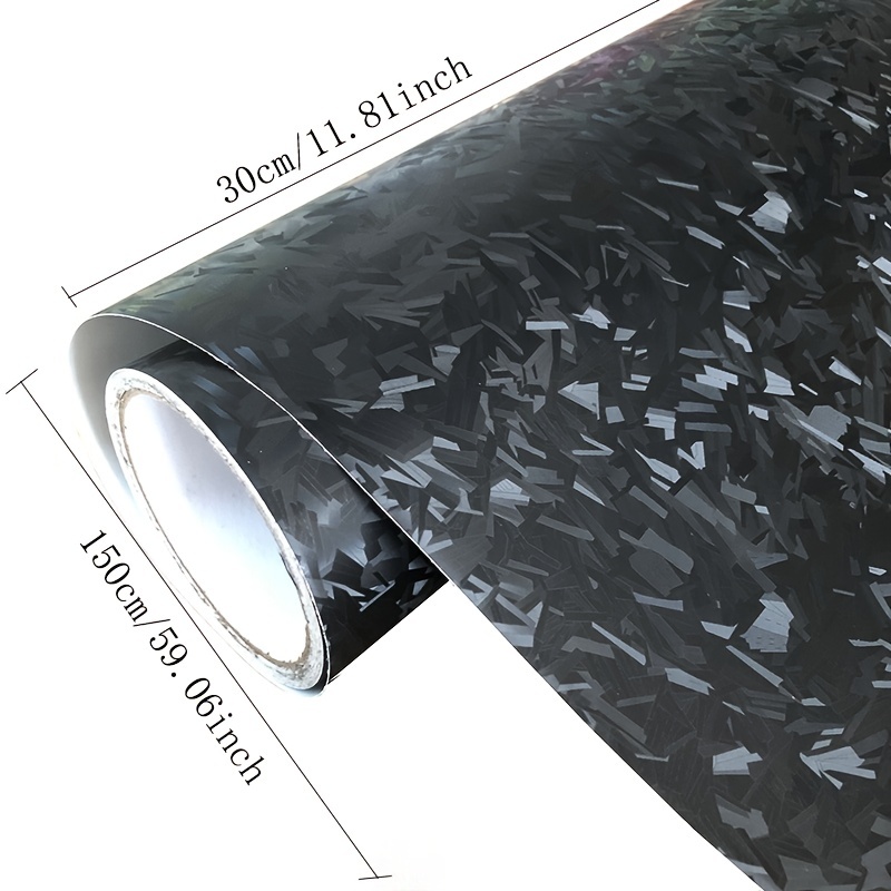 Gloss Forged Black Carbon Fiber Vinyl Wrap