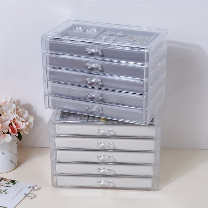 Jewelry Storage Box Multi grid Organizer Case 5 Drawers - Temu