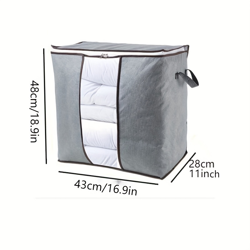 Large-capacity Storage Bag, Dustproof Blanket Zipper Organizer, Foldable Clothes  Bag With Handles - Temu