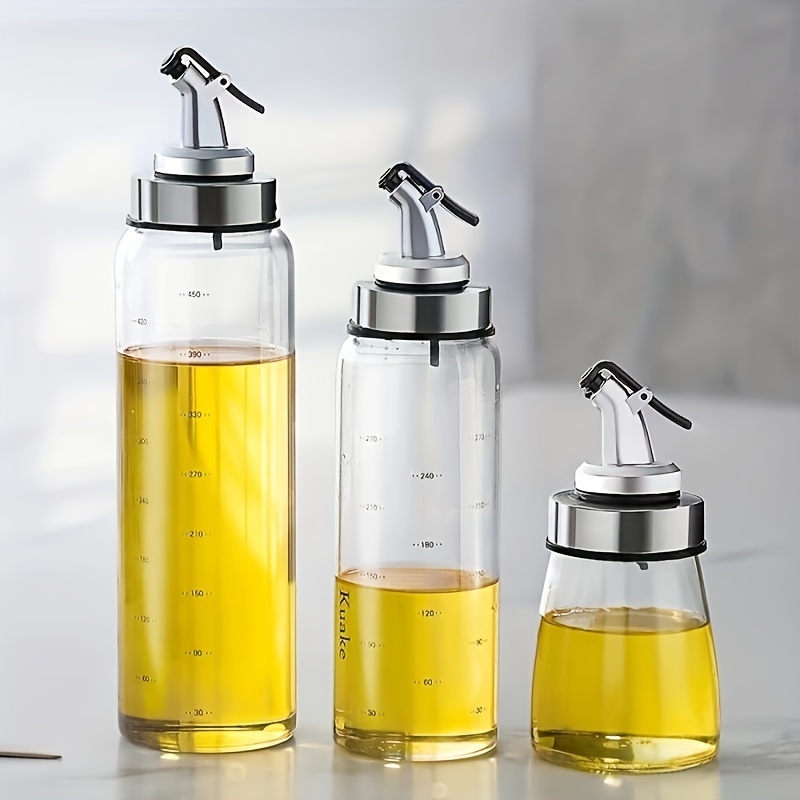 

1pc, Glass Oil Dispenser, Lead-free Durable Olive Oil Bottle, Soy Sauce And Vinegar Dispenser, Kitchen Gadgets, Kitchen Accessories