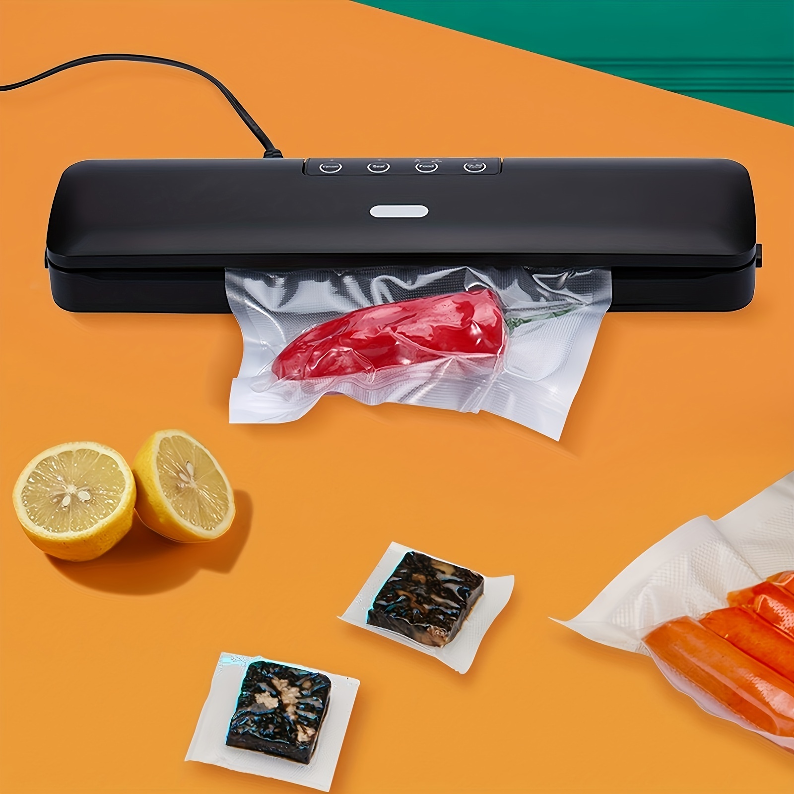 Compact Vacuum Sealer Machine For Food Storage - Automatic Air Sealing  System For Dry And Moist Food - Includes 20 Seal Bags Starter Kit - Temu  Japan