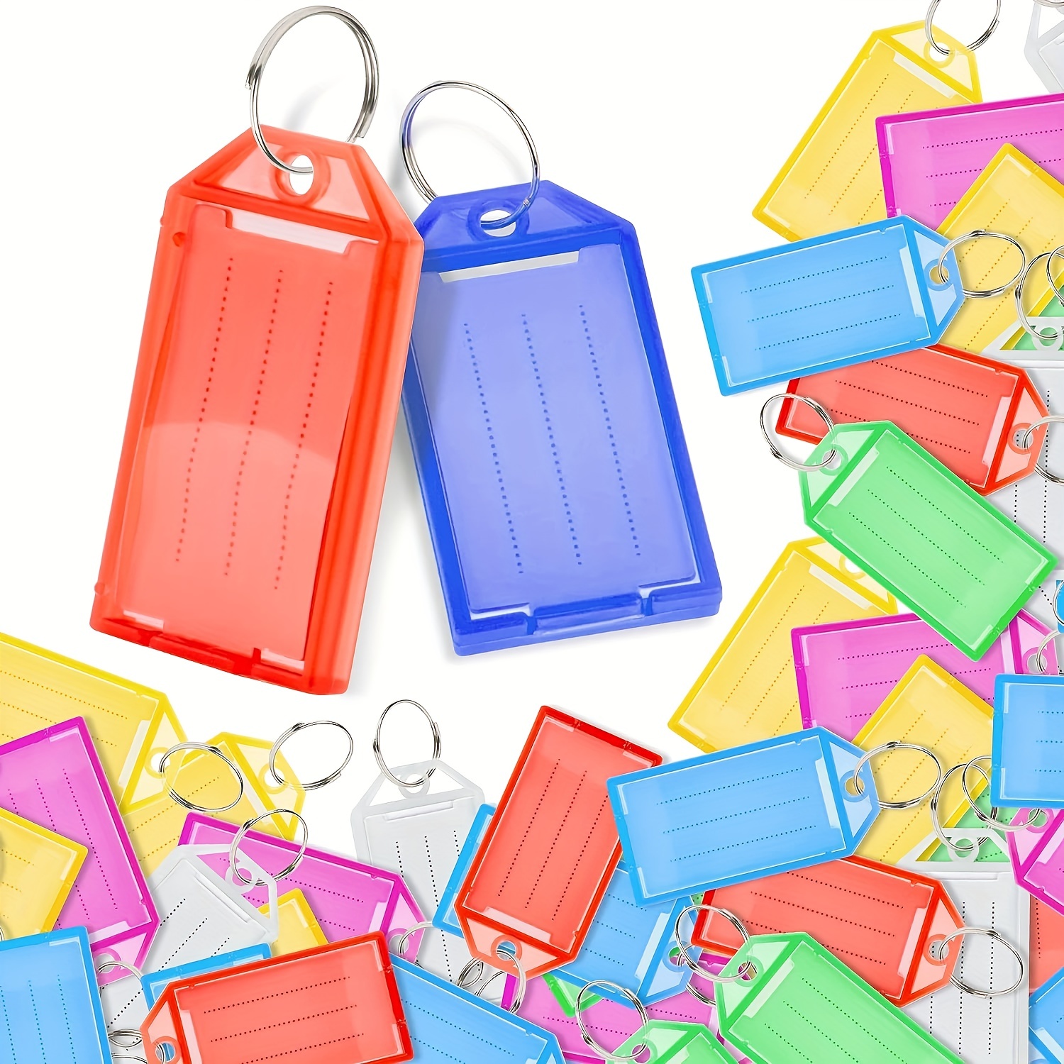Frcolor Tag Key Name Ring Plasticid Number Label Ring Tag Tags Labels  Keychain Accessory Luggage Locker Label Chain Tags