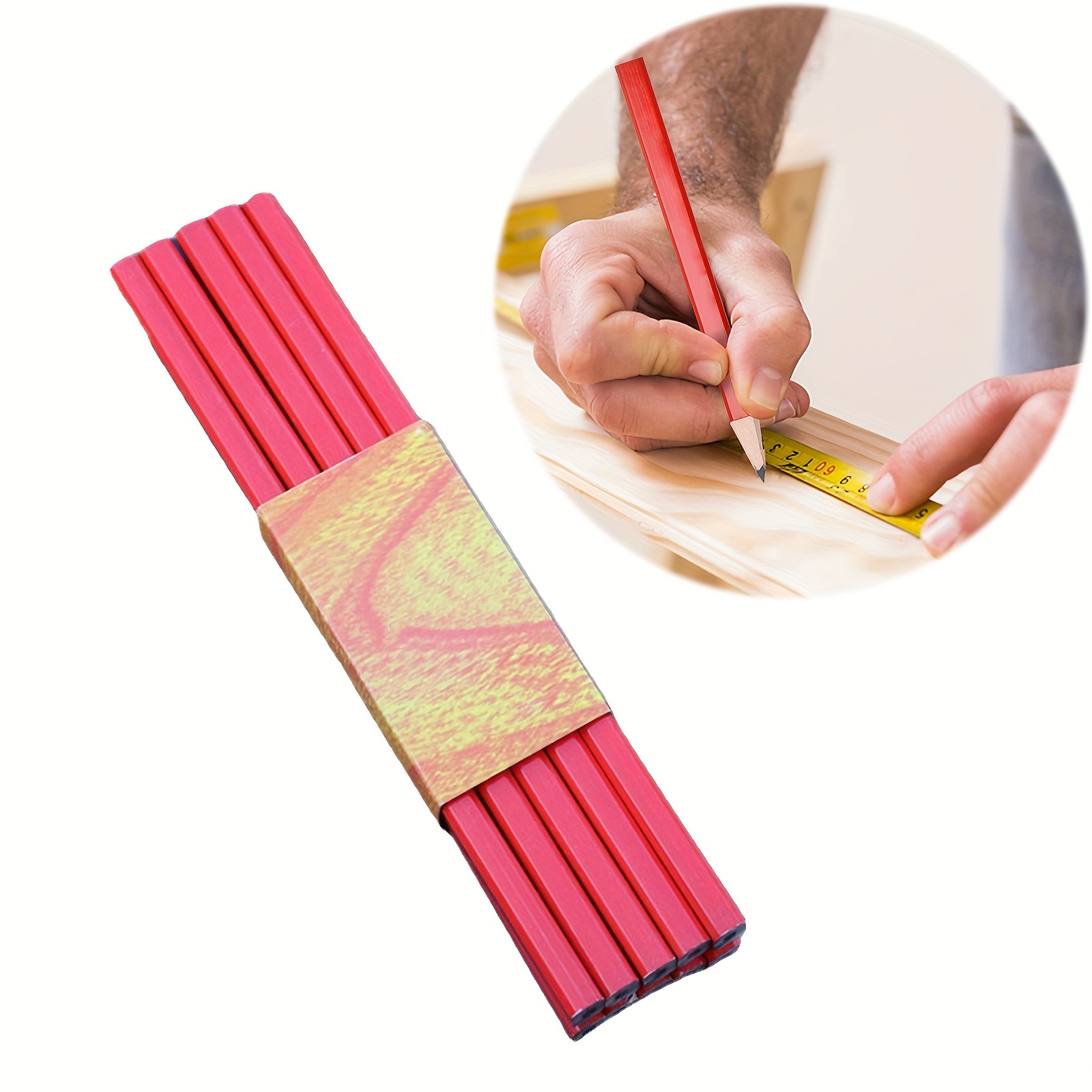 10pcs Woodworking Pencils, Carpenter Marking Black Pencil, Drawing Pencil
