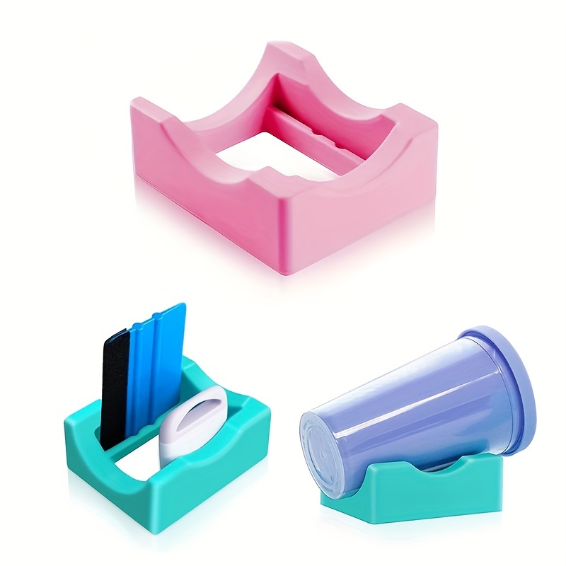 2 Pieces Silicone Cup Cradle Cup Holder with Built in Slot 2