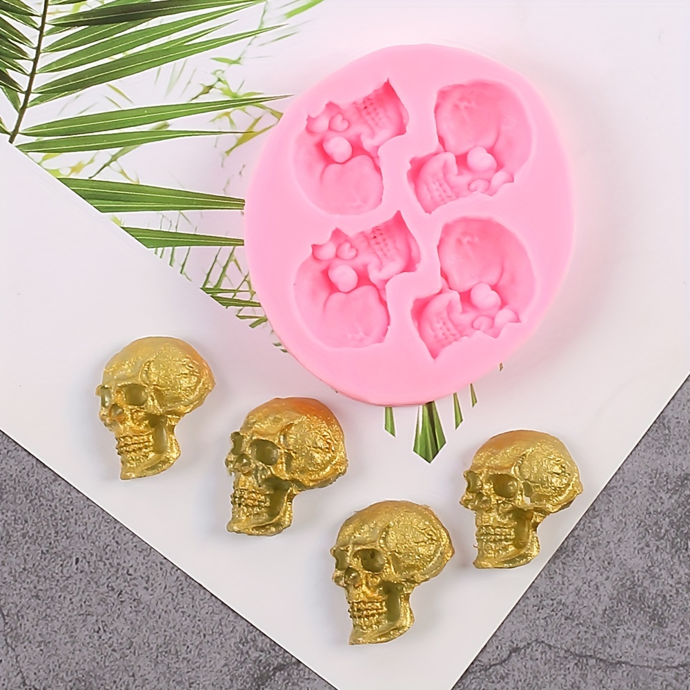 3d Skull Resin Silicone Mold Flexible Clear Silicone Skull - Temu