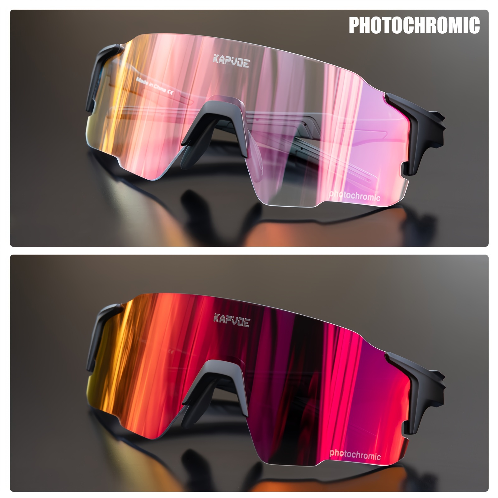 New Outdoor Sport Mirrored Sunglasses For Men And Women (unisex), With Pink  Lenses, Polarized, Photochromic, For Cycling, Fashion, Uv Protection, And  Sunblock