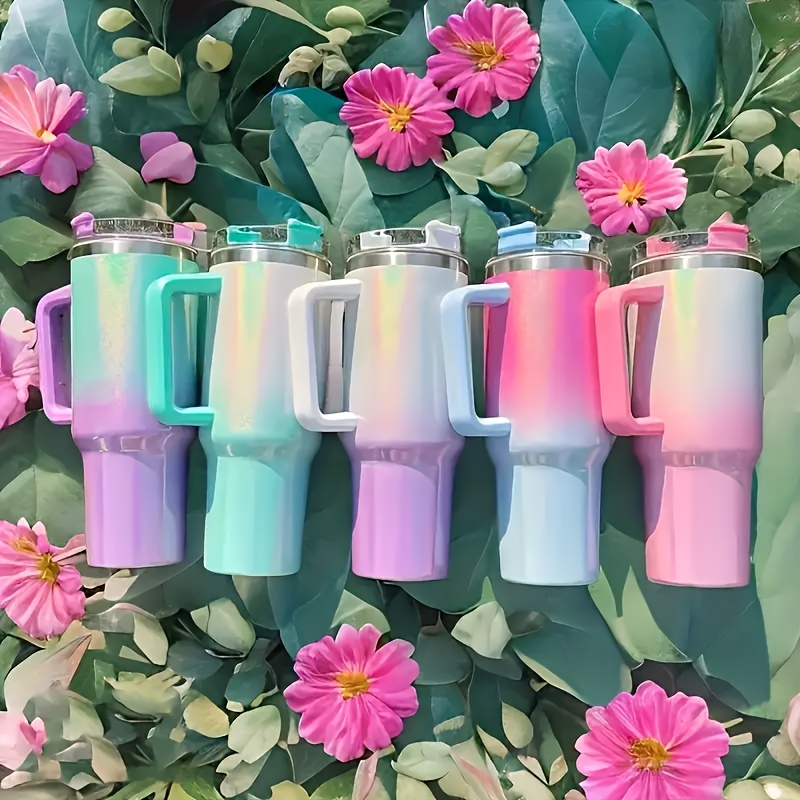 8PCS + Single Pastel Flower Spill Proof Stoppers for Stanley Cup