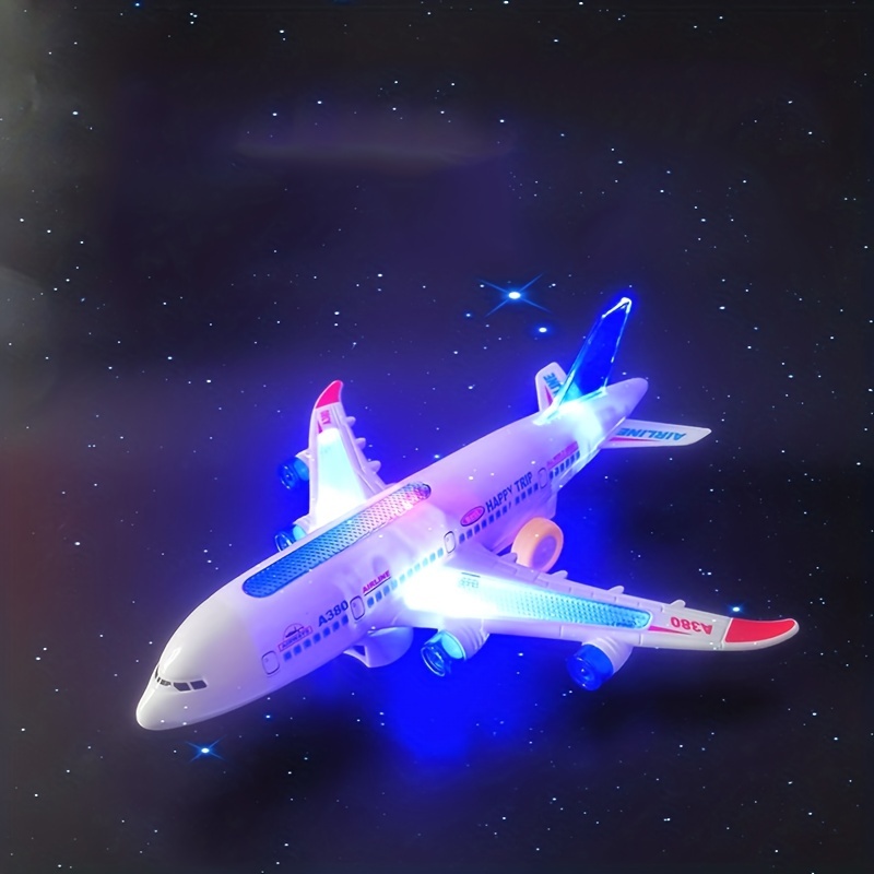 

1pc Aircraft Luminous Electric Music Toy Aircraft A380 Light Passenger Jet Model