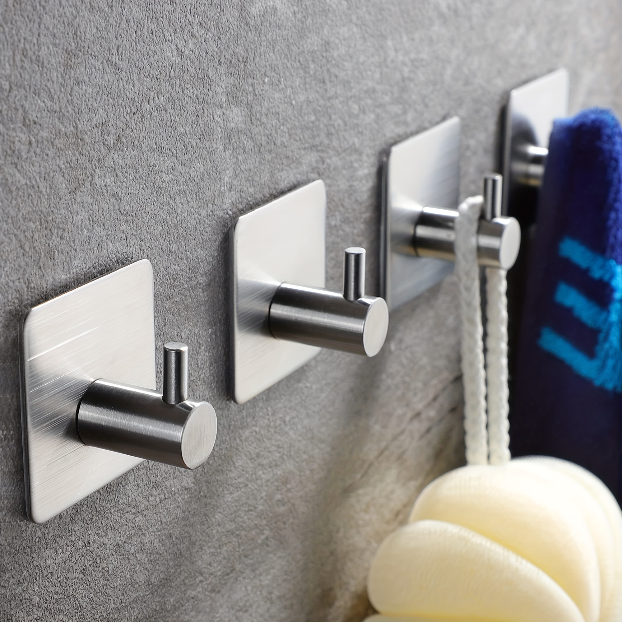 Self adhesive Towel Hooks Sus 304 Stainless Steel Stick Wall - Temu Canada