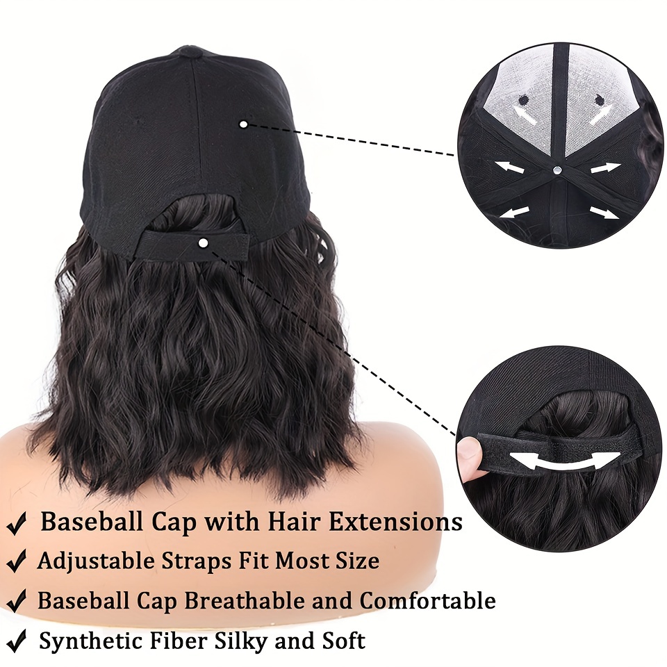 Unisex Loose Curly Hair Hat Adjustable Attached Hair Long Baseball  Hairstyle Hair Wig Hiphop For Women Girls And Men Boys Mullet Wig - Temu  Australia