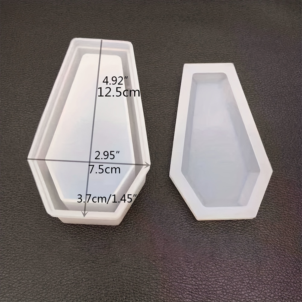 Halloween Series Pendants Silicone Mold Coffin Shape With - Temu