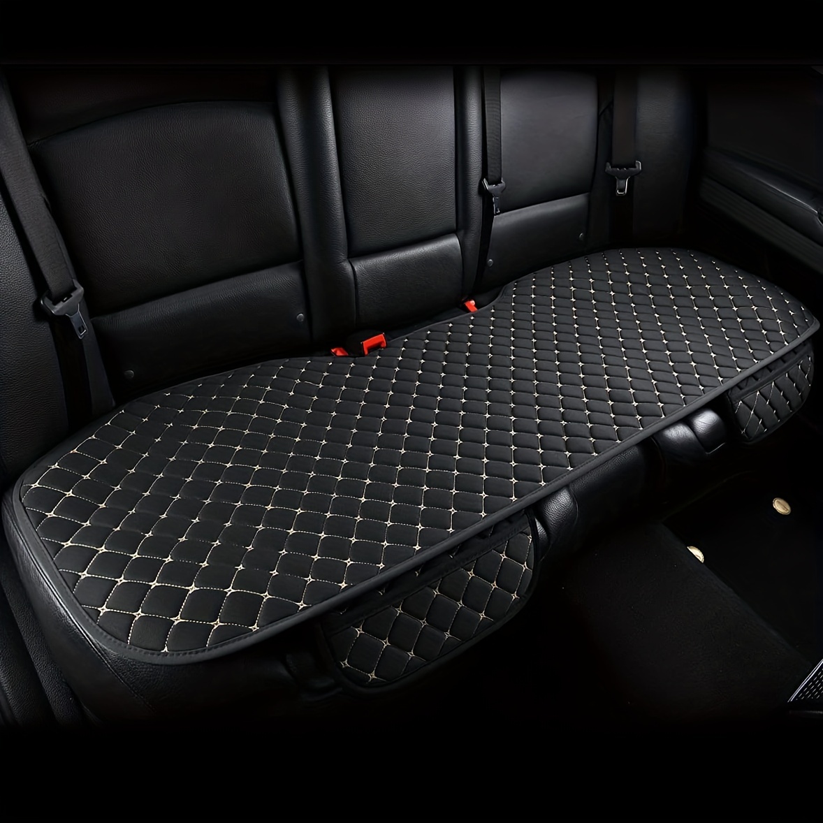 Car Back Seat Cover Plush Material Rear Back Row Protector - Temu