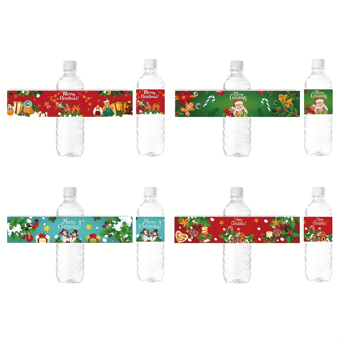 Christmas Water Bottle Labels Template