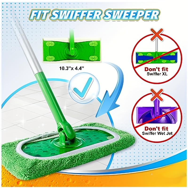 1pack Convient Swiffer Plat Mop Tissu Microfibre Tête De - Temu Canada