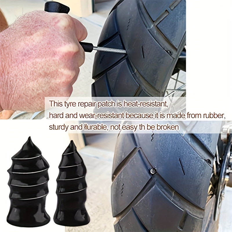 40pcs tire repair rubber nails 20 small nails 20 large nails self service tire repair rubber screws for car motorcycle tire puncture repair details 5