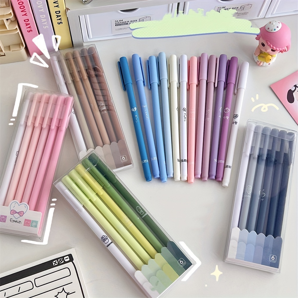 10pcs Multi Color Gel Pens Set Micron Tip Sweet Salt Morandi Retro Col –  The 6ix Art Studio