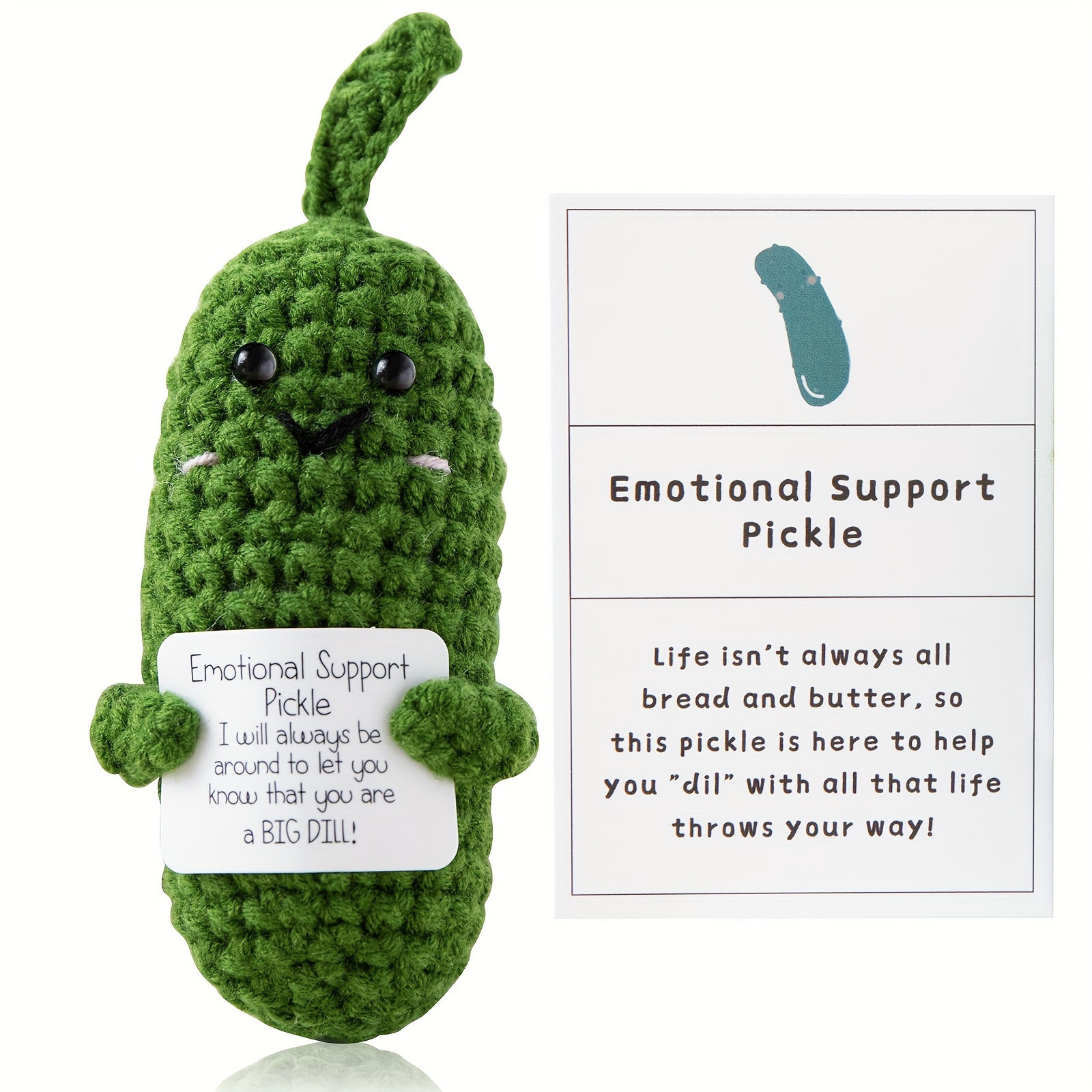 Handmade Braided Cucumber Doll Emotional Support Pickled Cucumber