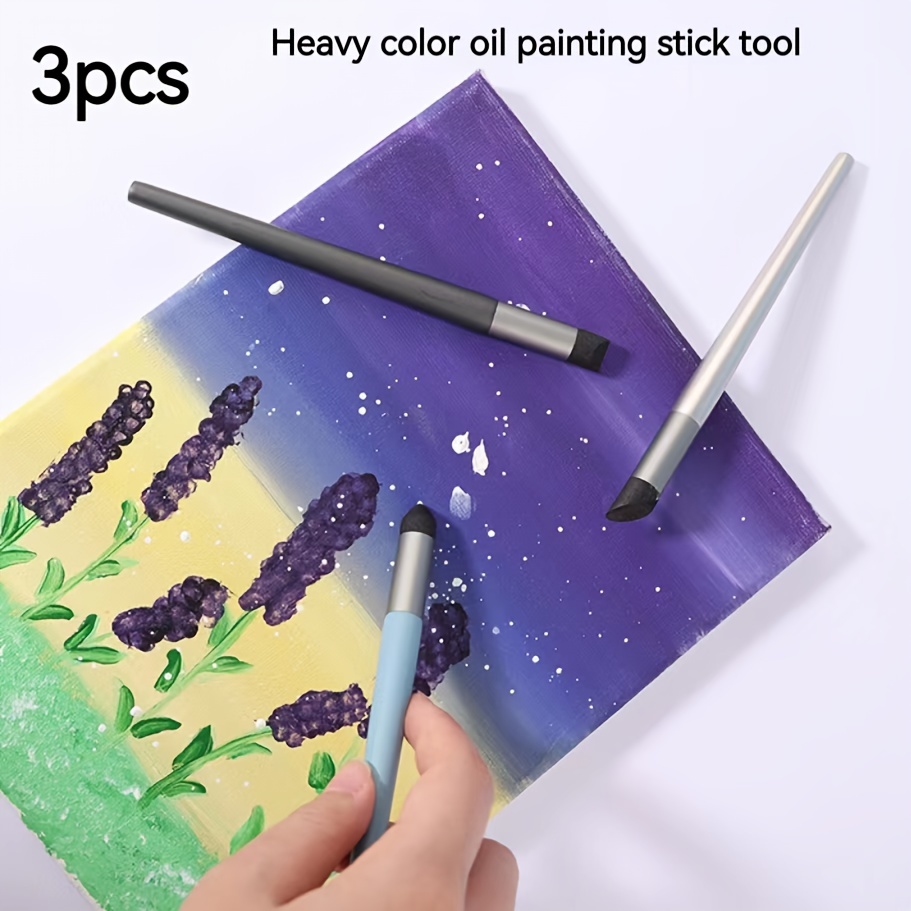 3 Sizes Ink Blending Brushes Drawing Painting Brushes Flat - Temu