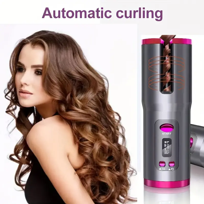 usb curling rod big wave hair curler for women magic hairdresser tool details 3
