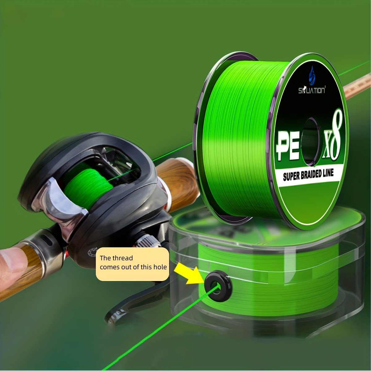 Durable Dark Green Monofilament Fishing Line Strength Length - Temu