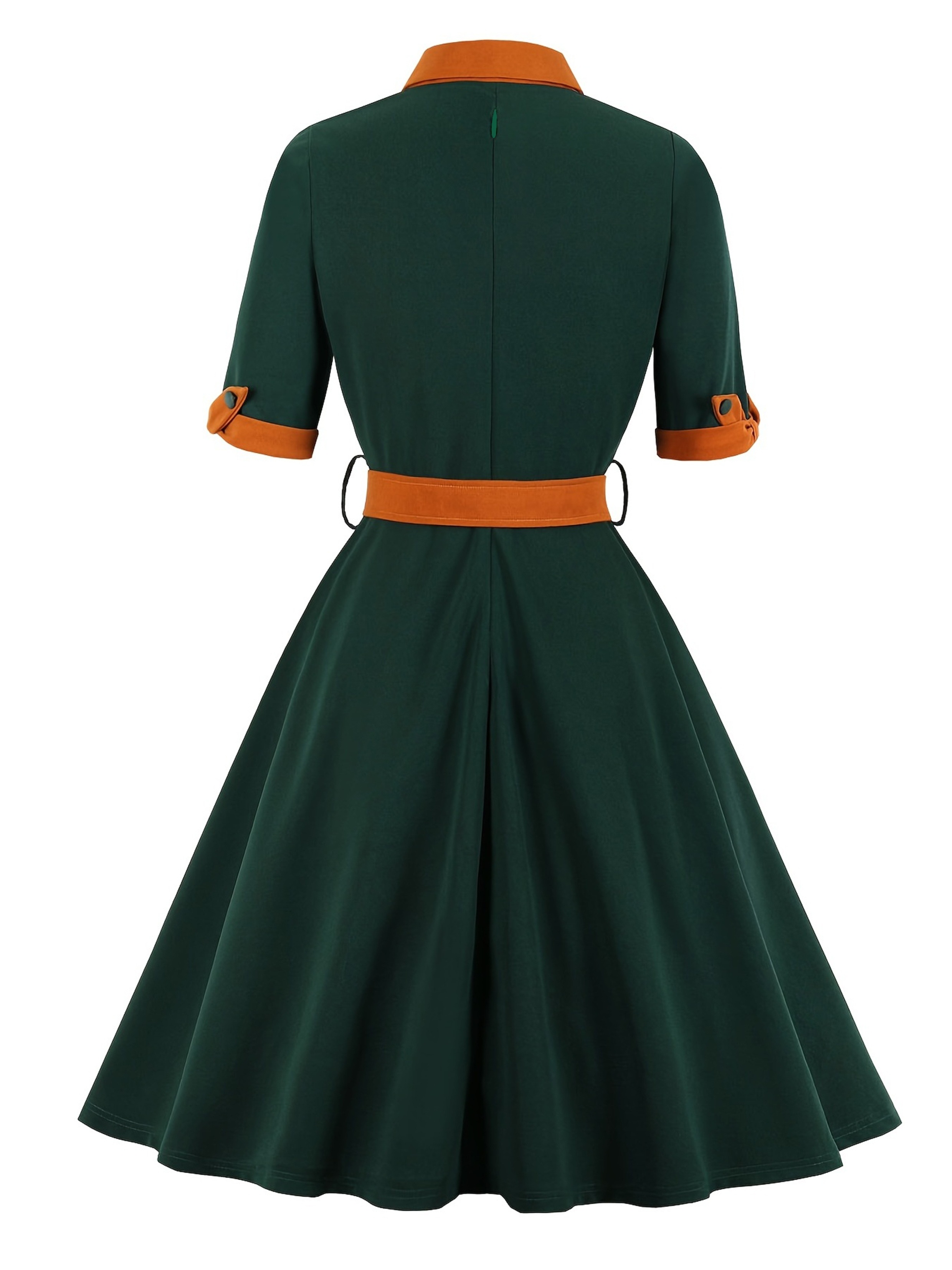 Vestido de fiesta con cuello de los años 60 para mujer, estilo retro de los  años 50, vestido de verano de manga corta para mujer